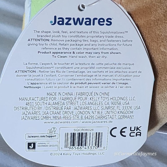 SINCLAIR 🥑🍞 Avocado Toast Original Squishmallow By Kellytoy NWT - Picture 7 of 8